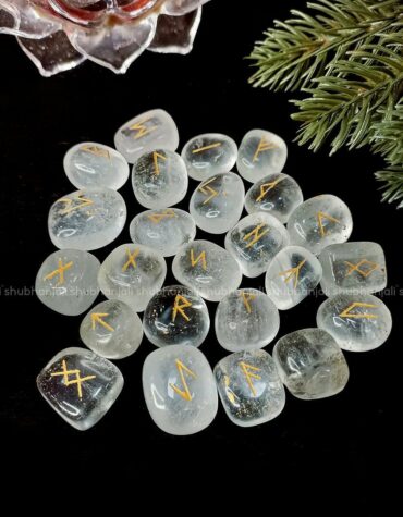 Natural Clear Quartz Runes Set