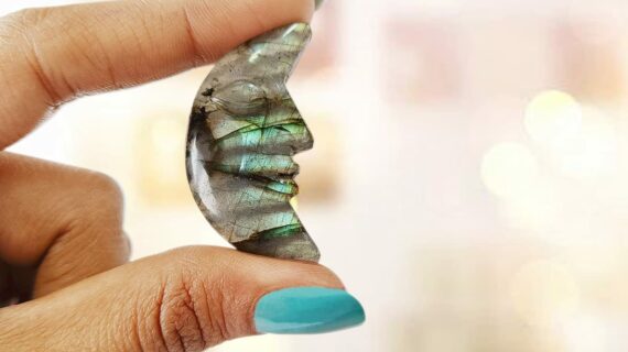 Labradorite Half Moon Shape