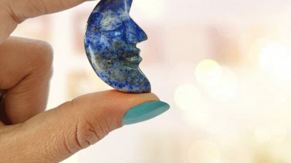 Lapis Half Moon Shape
