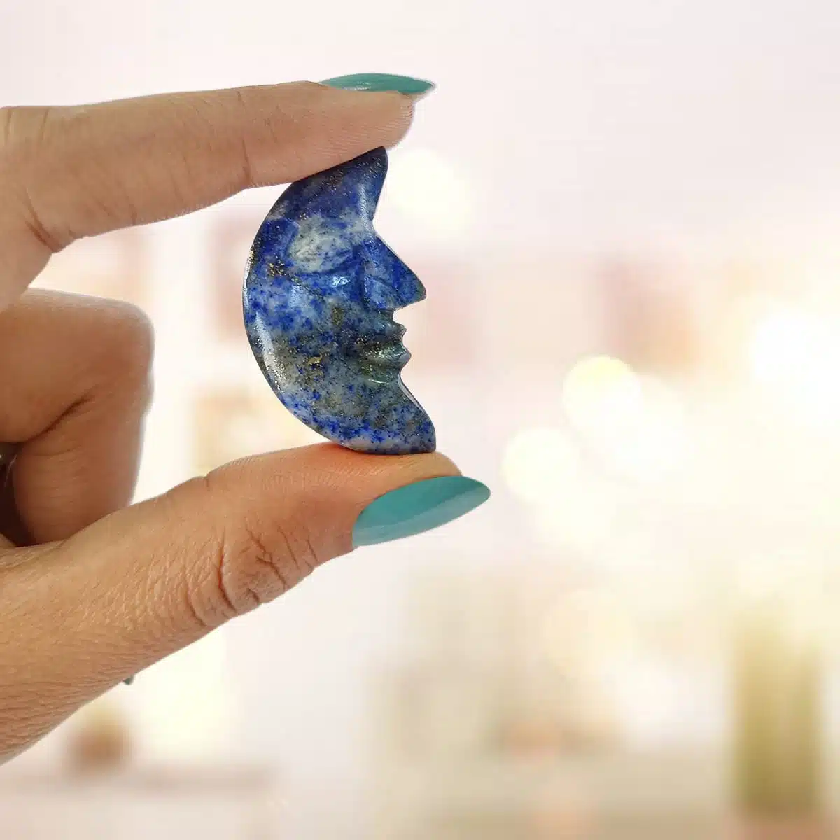 Lapis Half Moon Shape-Shubhanjali (1) Shop Crystal Lapis Half Moon Shape