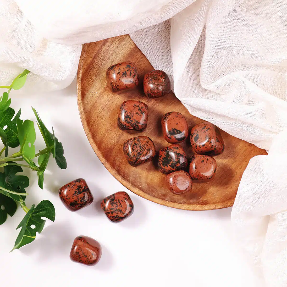 Mahogany Obsidian Tumble Stones-Shubhanjali (3) Shop Crystal Mahogany Obsidian Tumble Stones