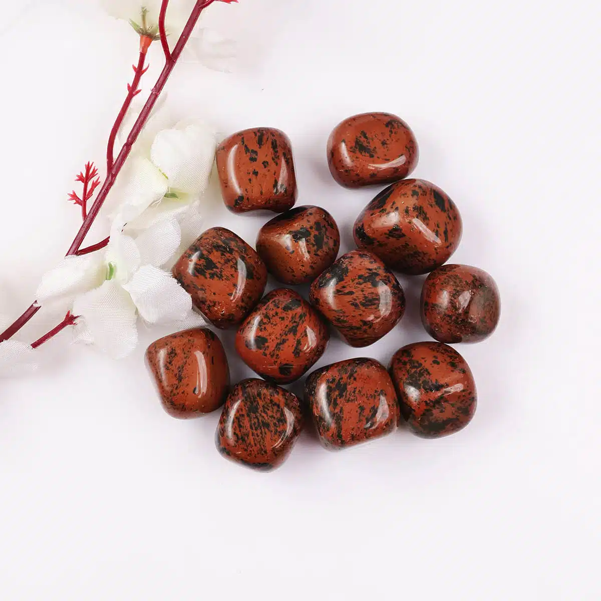 Mahogany Obsidian Tumble Stones-Shubhanjali (4) Shop Crystal Mahogany Obsidian Tumble Stones