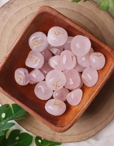 rose quartz runes set