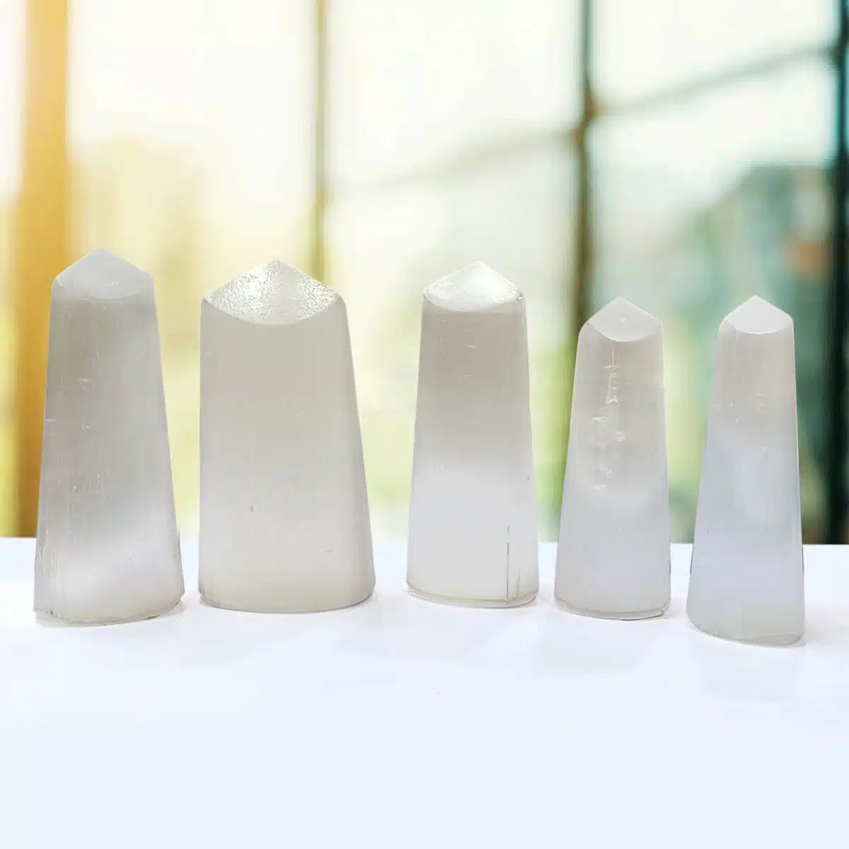 Selenite Free Form Points-Shubhanjali (3) Shop Selenite Crystal Free Form Points
