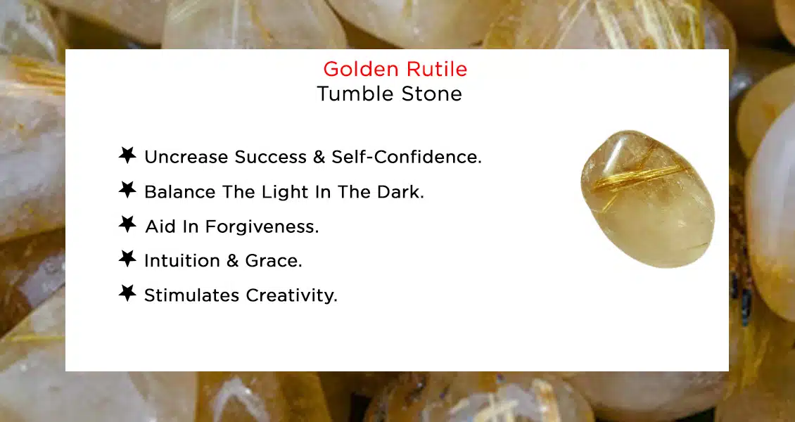 Natural Golden Rutile Tumble Stones