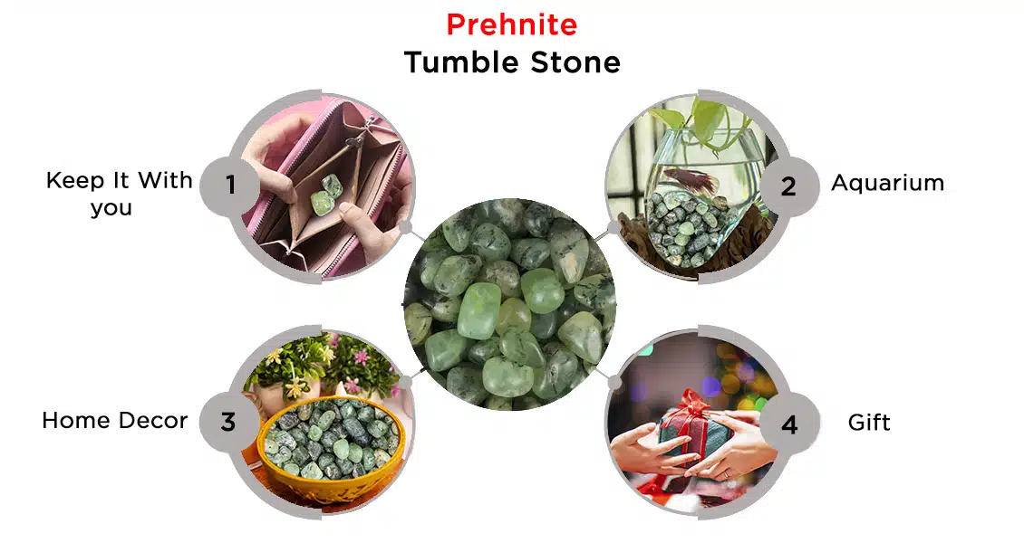 Natural Premium Prehnite Tumble Stones