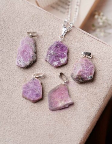 Natural Ruby Corundum Crystal Pendant