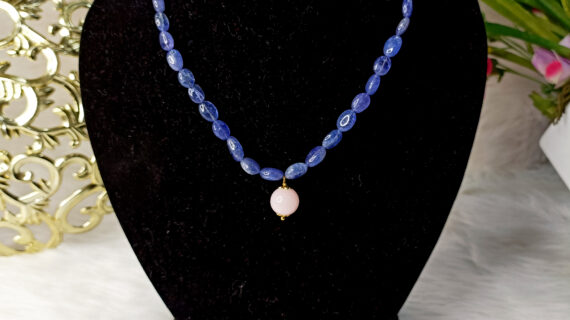 Tanzanite Rose Quartz Necklace