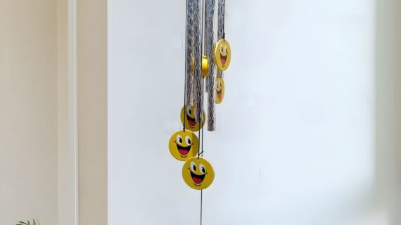 Yellow Smiley Wind Chime