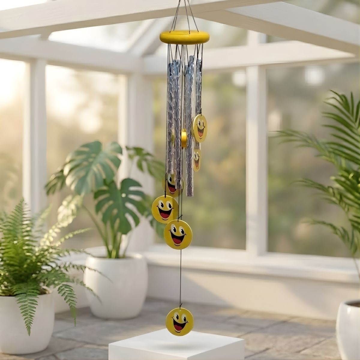 Yellow Smile Wind Chime