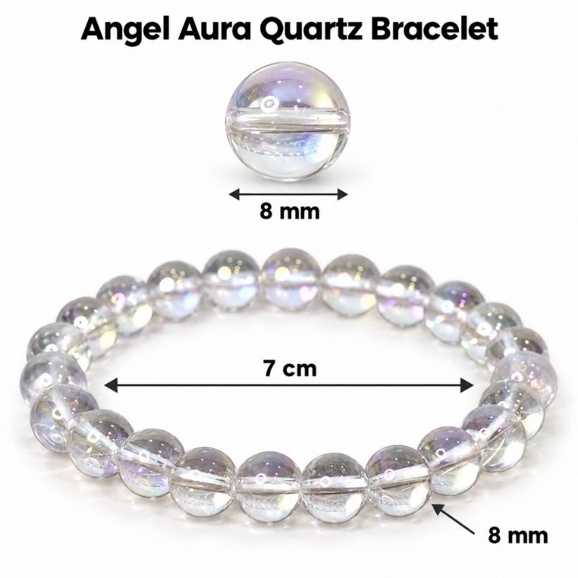 Angel Aura Quartz Bracelet 8 MM angel aura quartz bracelet 8 mm