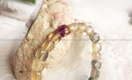Multi Fluorite Cube Bracelet