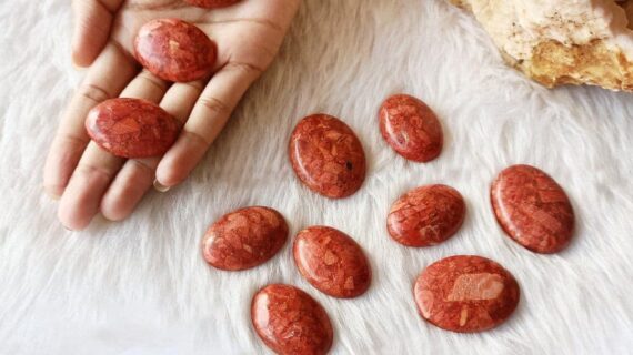 Red Sponge Coral Cabochon