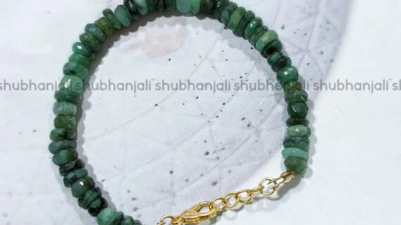 Emerald Faceted Bracelet