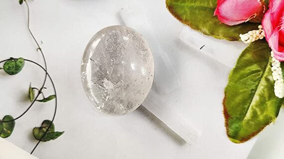 Clear Quartz Palm Stone