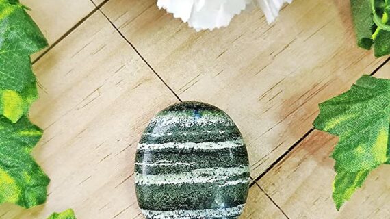 Green Zebra Jasper Palm Stone