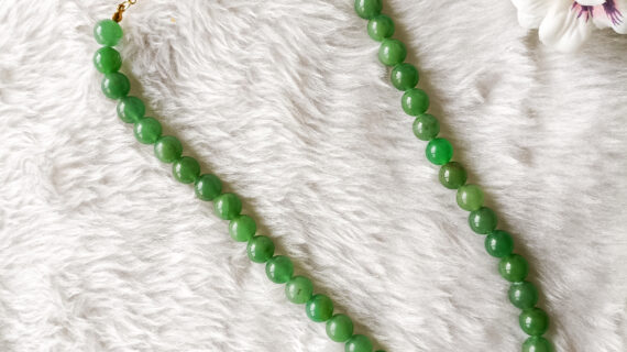 Green Aventurine Crystal Necklace 10mm