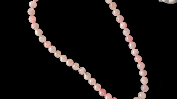 Rose Quartz Crystal Necklace 10mm