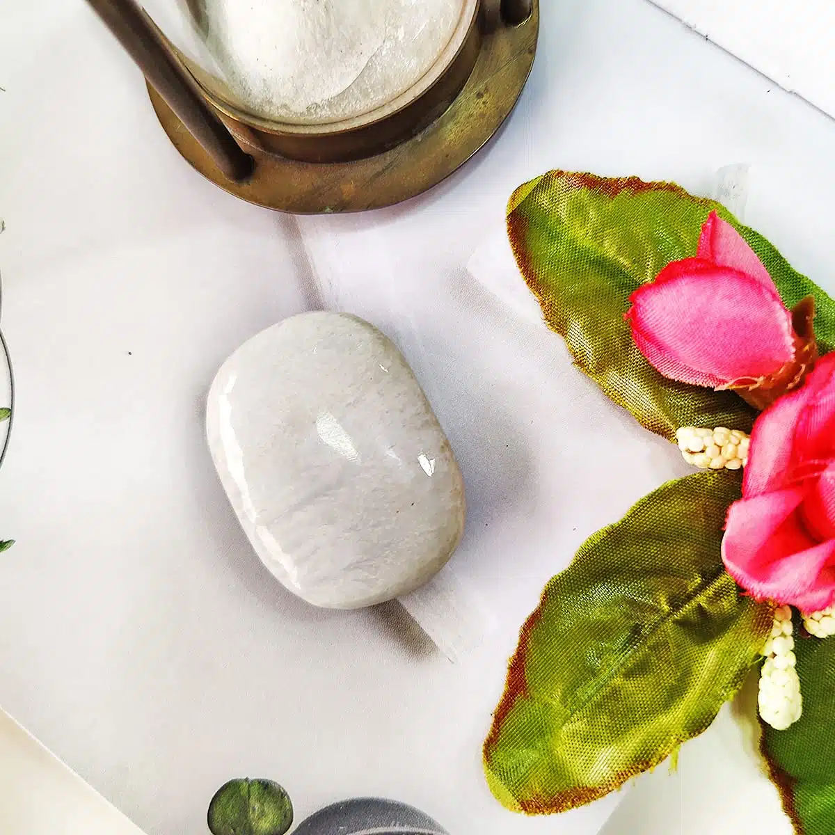 Scolecite Palm Stone-Shubhanjali (6) Shop Crystal Scolecite Palm Stone