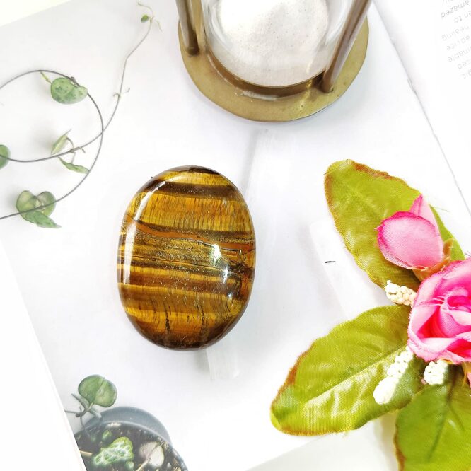 Shop Crystal Tigers Eye Palm Stone