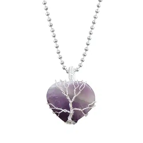Amethyst Heart Shape Stone with Wire Wrapped-Shubhanjali (1) Shop Amethyst Heart Shape Stone with Wire Wrapped
