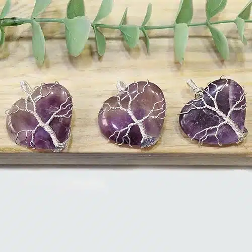 Amethyst Heart Shape Stone with Wire Wrapped-Shubhanjali (2) Shop Amethyst Heart Shape Stone with Wire Wrapped