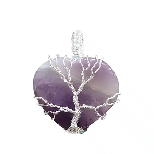 Amethyst Heart Shape Stone with Wire Wrapped-Shubhanjali (3) Shop Amethyst Heart Shape Stone with Wire Wrapped