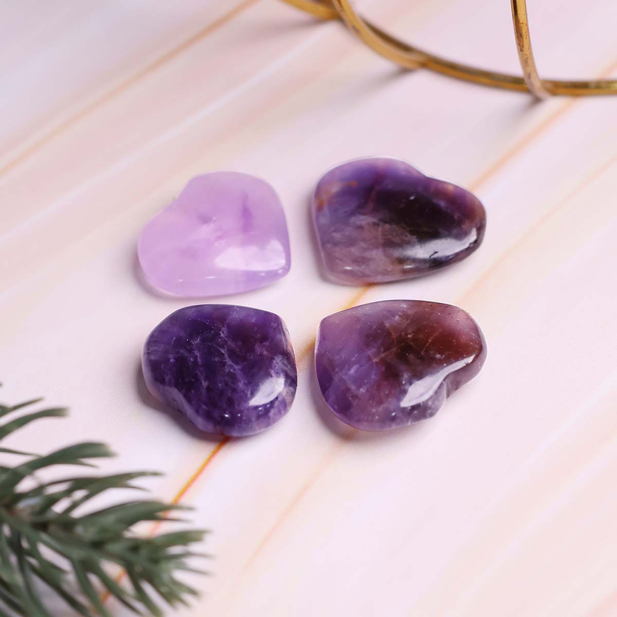 Amethyst Mini Hearts Shape (2)