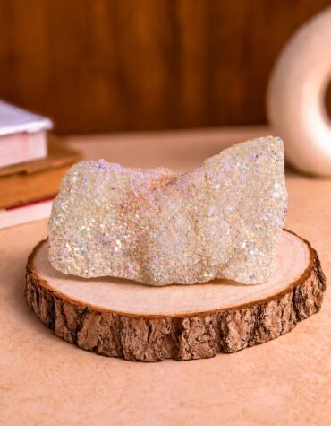 angel aura quartz cluster raw stone