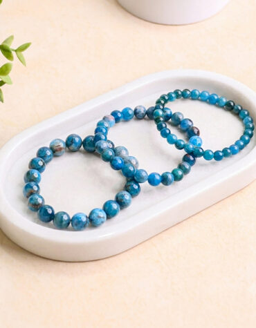 blue apatite bracelet 6 mm
