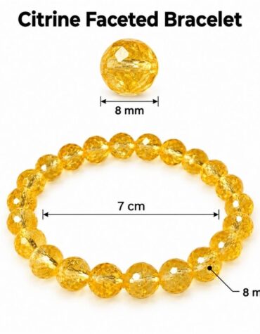 citrine faceted beads bracelet