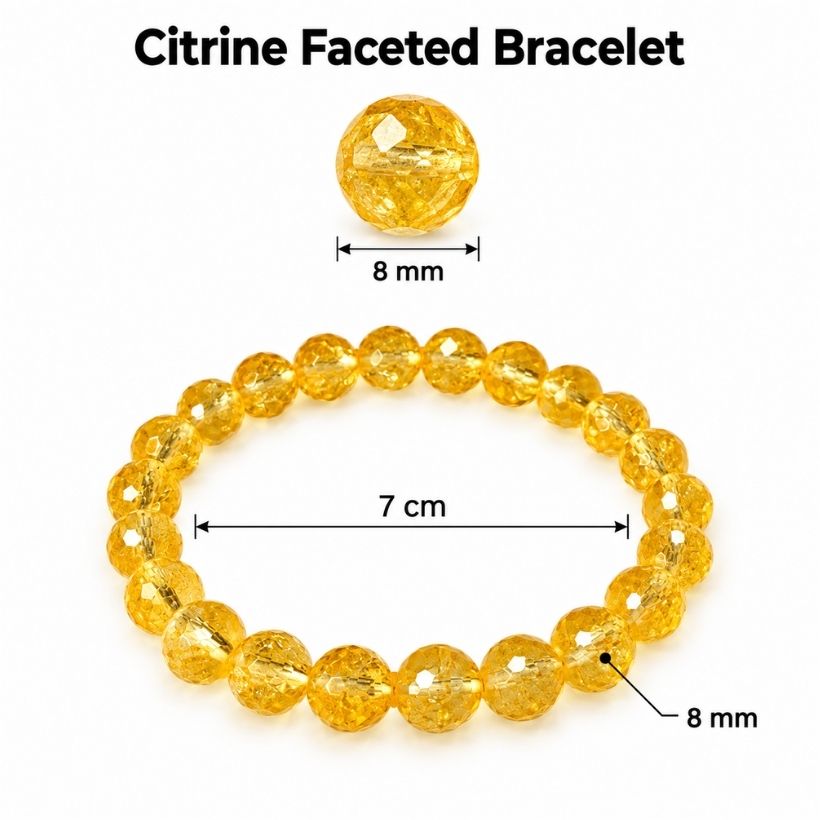 Citrine Faceted Beads Bracelet citrine faceted beads bracelet