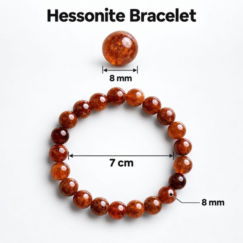 Hessonite Bracelet 8 mm hessonite bracelet 8 mm