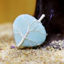 Shop Opalite Heart Shape Stone with Wire Wrapped