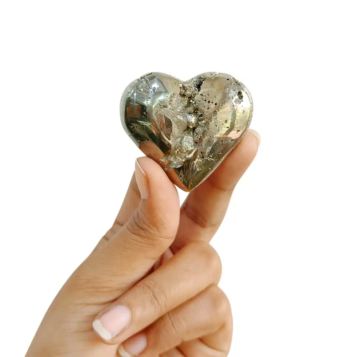 Pyrite Cluster In Heart Shape-Shubhanjali (3) Shop Pyrite Crystal Cluster In Heart Shape