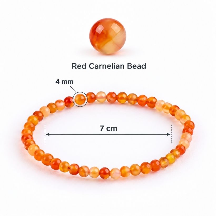 Red Carnelian Beads Bracelet red carnelian beads bracelet