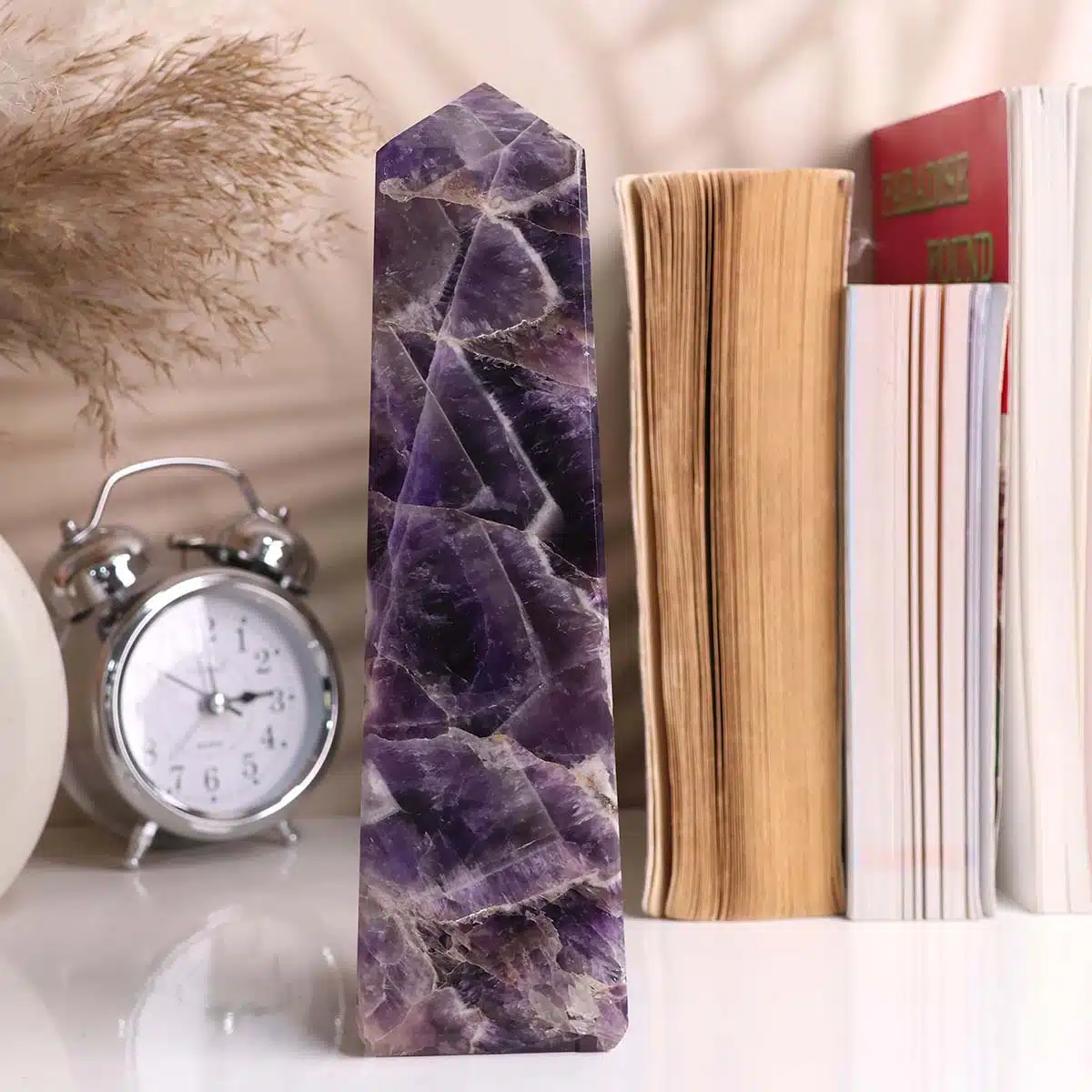 Shubhanjali-Amethyst Crystals Stone Big Tower (1) Shop Natural Amethyst Crystals Stone Polished Big Tower