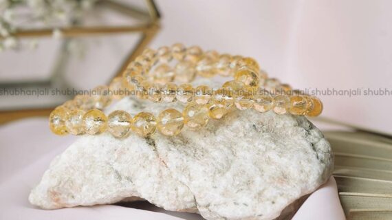 Citrine Faceted Beads Bracelet