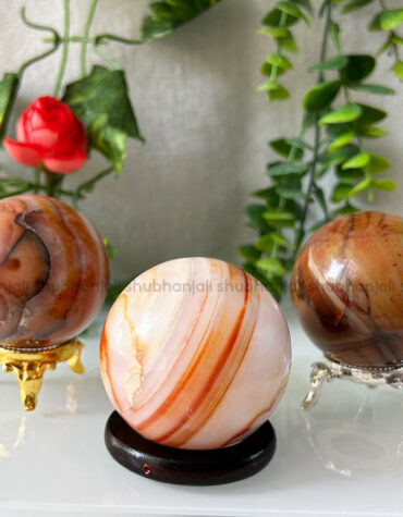 Natural Premium Red Carnelian Crystal Polished Sphere / Ball