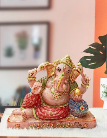 Rose Quartz Crystal Ganesh
