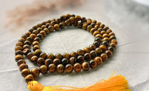 Tiger Eye Japa Mala For Japa, Meditation, 108+1 Round 8 mm Beads