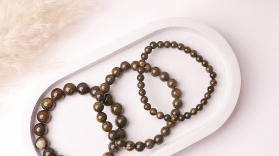 Bronzite Round Beads Bracelet