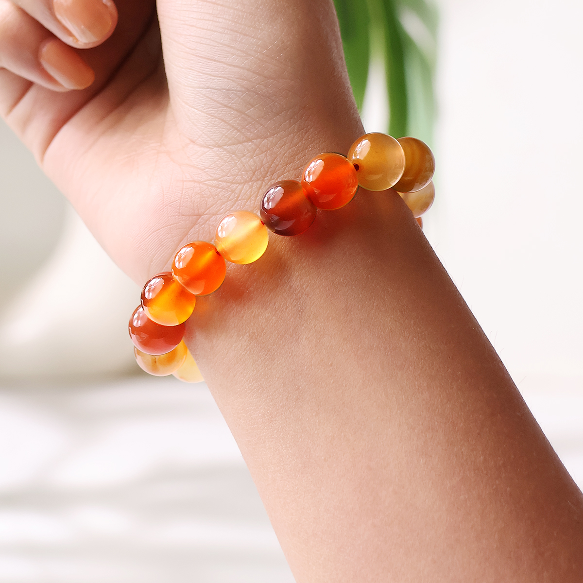red carnelian beads bracelet(10)