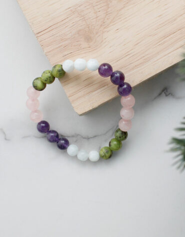 Skin Disorder 8mm 24 Beads Elastic Bracelet For Skin