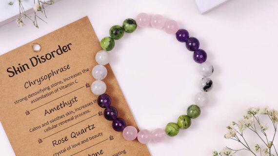 Skin Disorder 8mm 24 Beads Elastic Bracelet For Skin