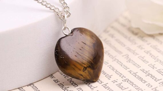 Tiger Eye Mini Heart Pendant