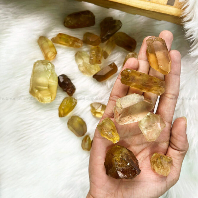 Citrine Raw Crystal, Yellow Citrine Rough Raw Point