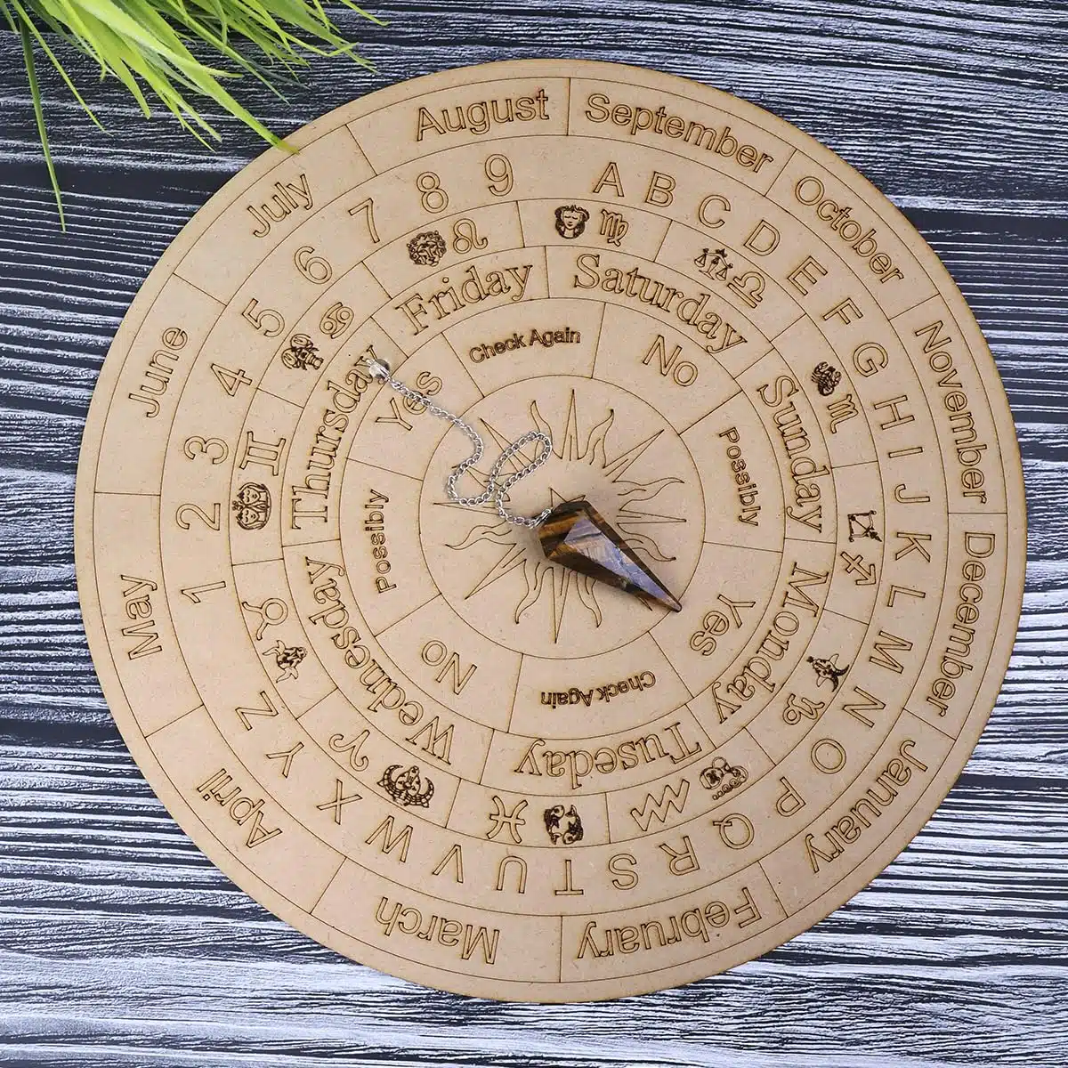 AHANDMAKER Pendulum Board Set, Wooden Dowsing