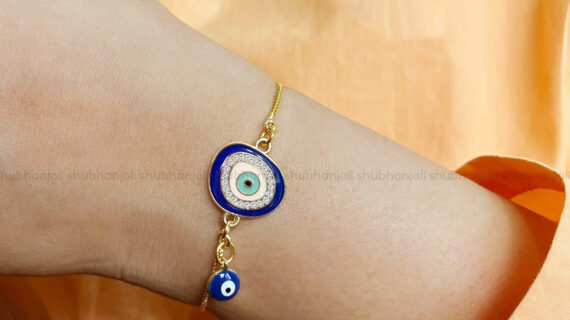 Evil Eye Chain Bracelet with Small Evil Eye Charm, Bracelet for Nazar Dosh