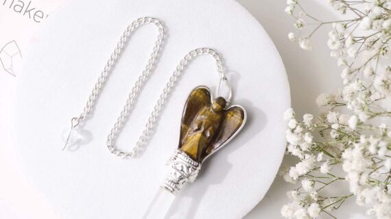 Tiger Eye Angel Pendulum, Dowser